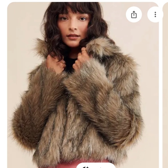 Unreal Fur Jackets & Blazers - Unreal Fur Tan Faux Fur Coat -NEW w Tag